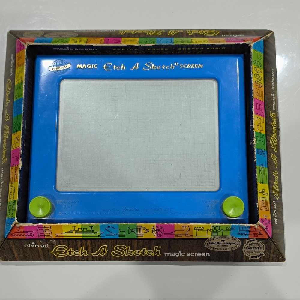 Ohio Art Etch A Sketch Magic Screen No. 505 Vintage 1965 Drawing Toy in the box
